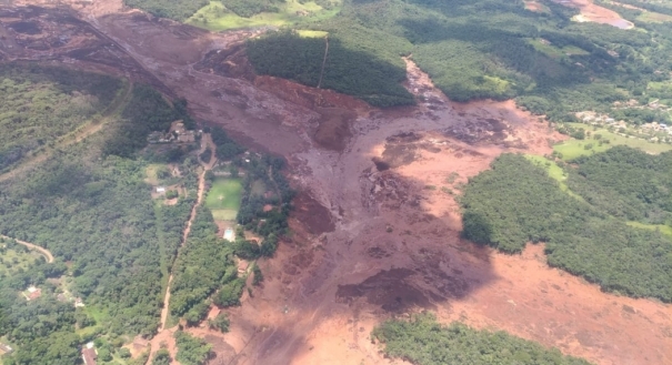 Barragem da Vale se rompe em Brumadinho, na Grande BH, em Minas Gerais
